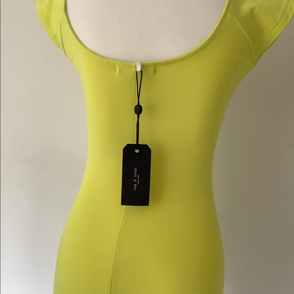 NWT Rag & Bone lime green Nadia bodysuit Sz XS - Picture 4 of 5